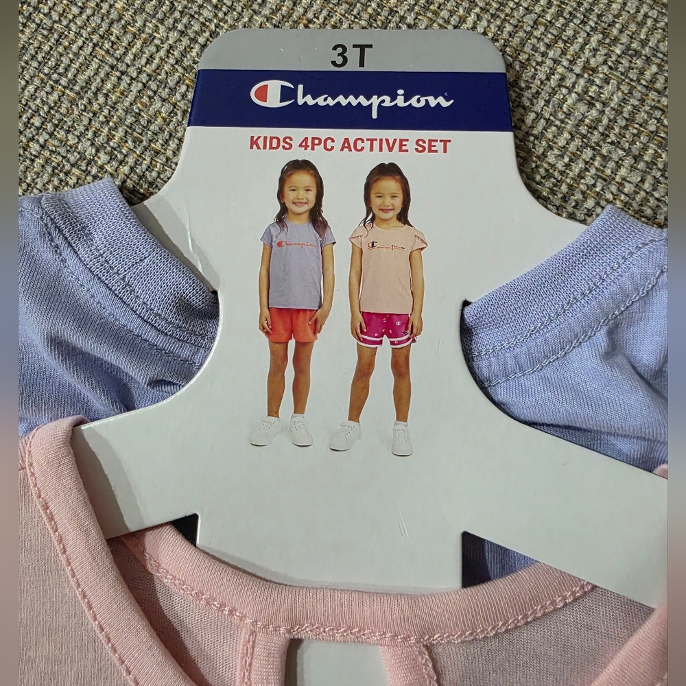 Champion Kids Pajama Set - Peach and Lavender NWT